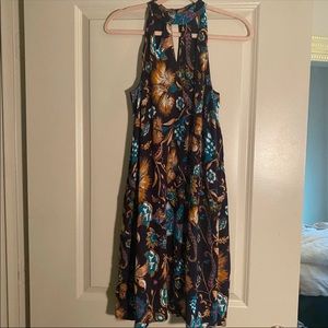 Xhilararion black floral & paisley dress